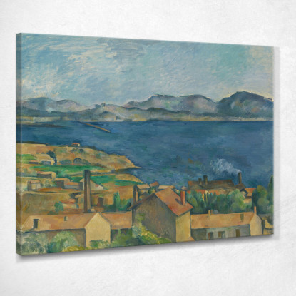 La Baia Di Marsiglia Vista Da L'Estaque Paul Cézanne pcz116 quadro stampato su tela