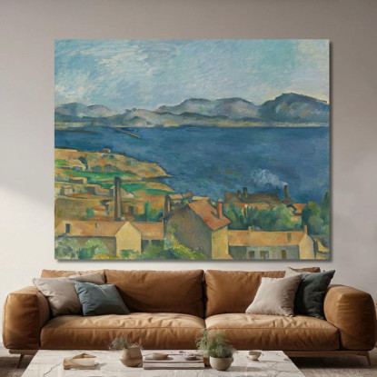 La Baia Di Marsiglia Vista Da L'Estaque Paul Cézanne pcz116 quadro stampato su tela