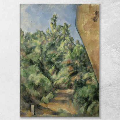 La Roccia Rossa Paul Cézanne pcz125 quadro stampato su tela