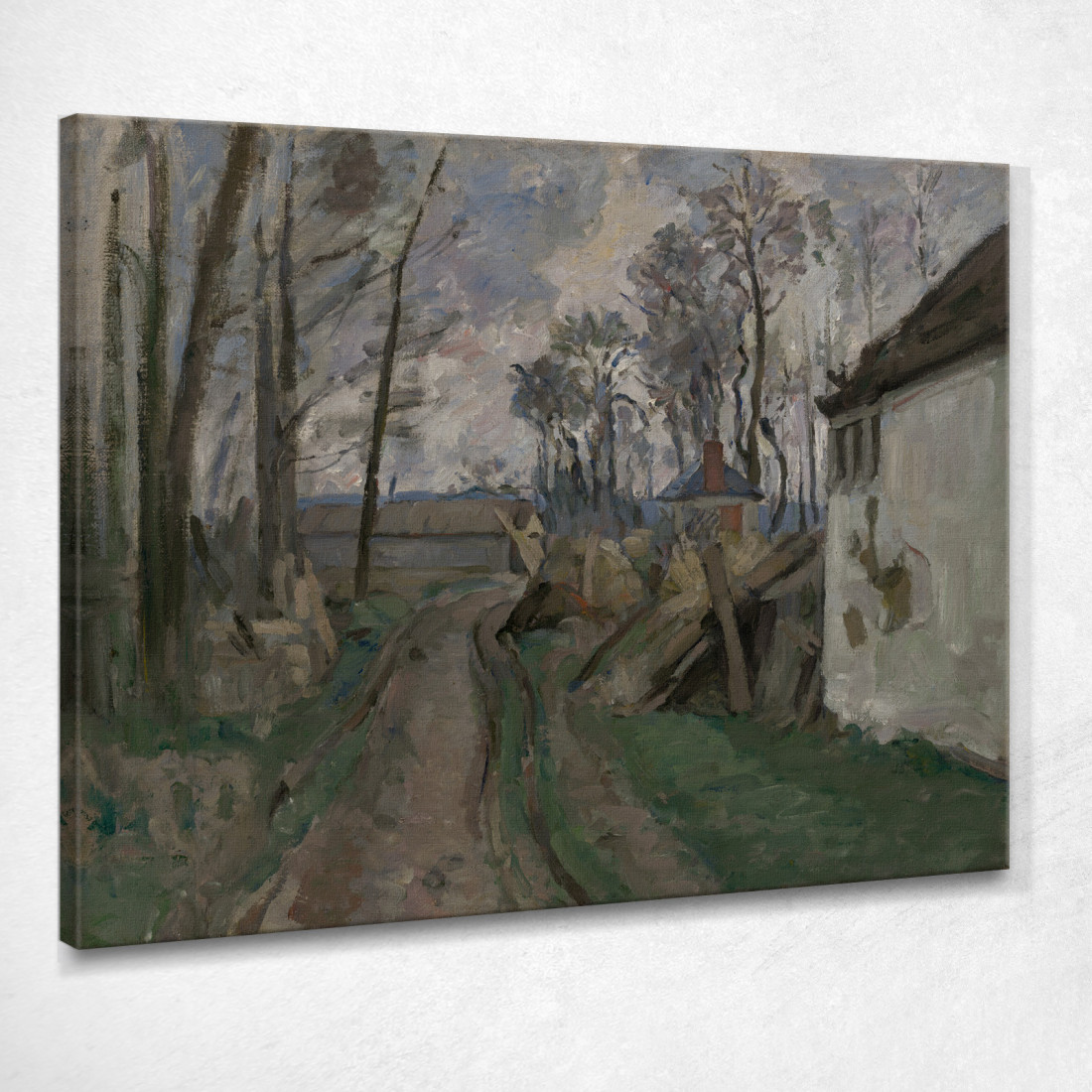 Una Strada Di Paese Vicino Ad Auvers Paul Cézanne pcz139 quadro stampato su tela