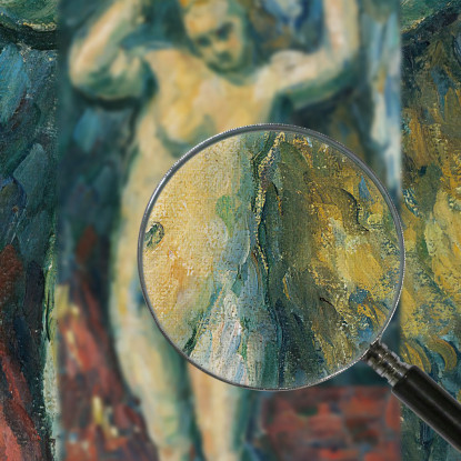 Bagnante In Piedi Asciugandosi I Capelli Paul Cézanne pcz143 quadro stampato su tela