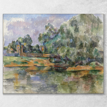 Rive Della Senna A Médan Paul Cézanne pcz145 quadro stampato su tela