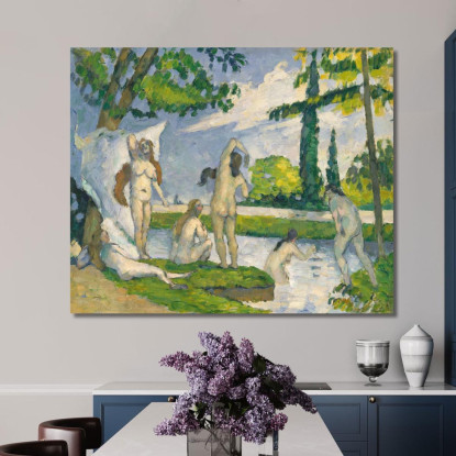 Bagnanti 3 Paul Cézanne pcz147 quadro stampato su tela