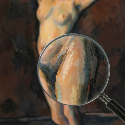 Donna Nuda In Piedi Paul Cézanne pcz153 quadro stampato su tela