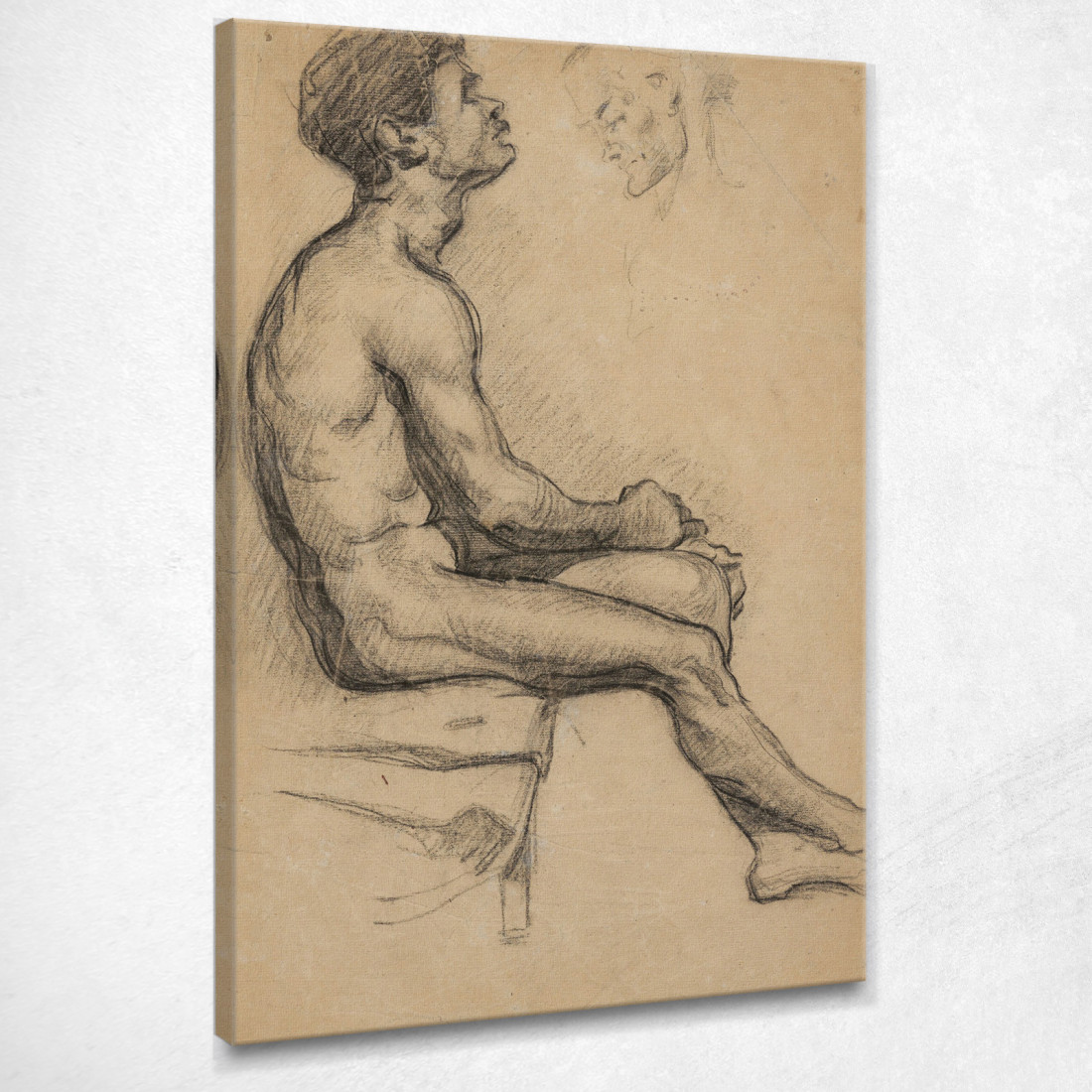 Uomo Nudo Paul Cézanne pcz158 quadro stampato su tela