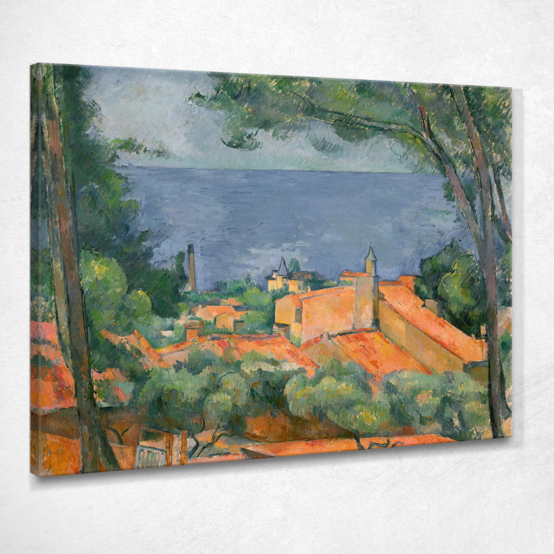 L’Estaque Dai Tetti Rossi Paul Cézanne pcz177 quadro stampato su tela