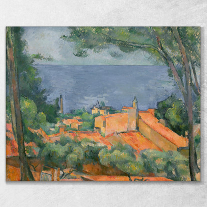 L’Estaque Dai Tetti Rossi Paul Cézanne pcz177 quadro stampato su tela