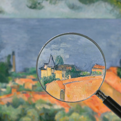 L’Estaque Dai Tetti Rossi Paul Cézanne pcz177 quadro stampato su tela