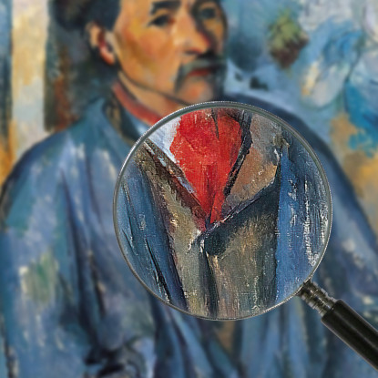 L'Uomo Col Grembiule Blu Paul Cézanne pcz180 quadro stampato su tela