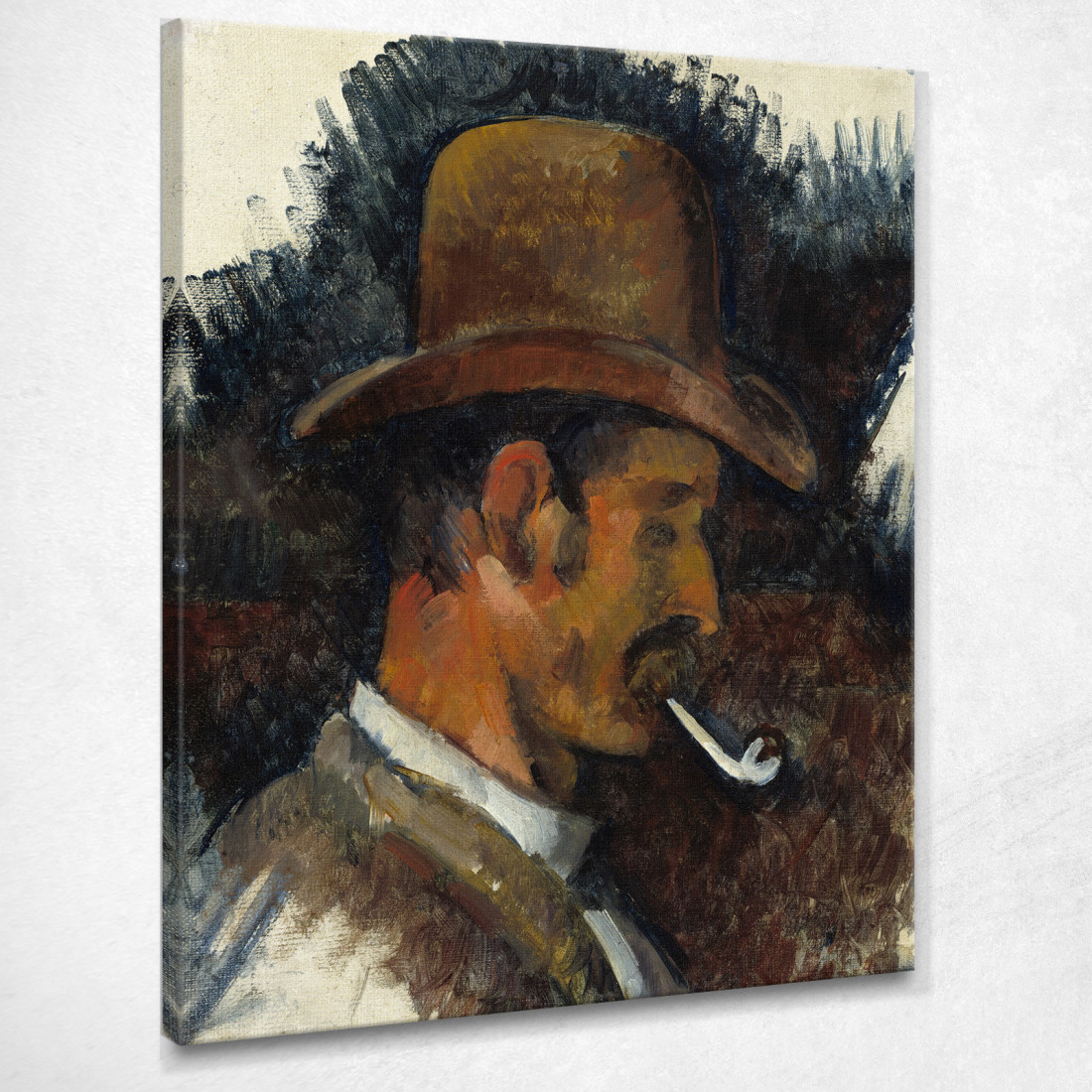 Uomo Con Pipa Paul Cézanne pcz182 quadro stampato su tela
