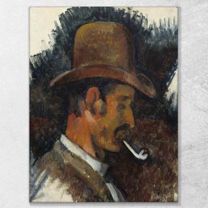 Uomo Con Pipa Paul Cézanne pcz182 quadro stampato su tela