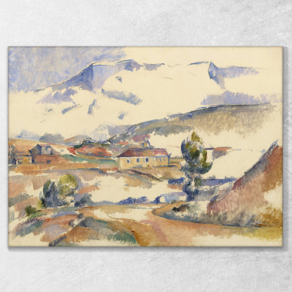 Montagne Sainte-Victoireda Vicino A Gardanne Paul Cézanne pcz188 quadro stampato su tela