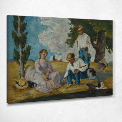 Picnic Sulla Riva Del Fiume Paul Cézanne pcz195 quadro stampato su tela