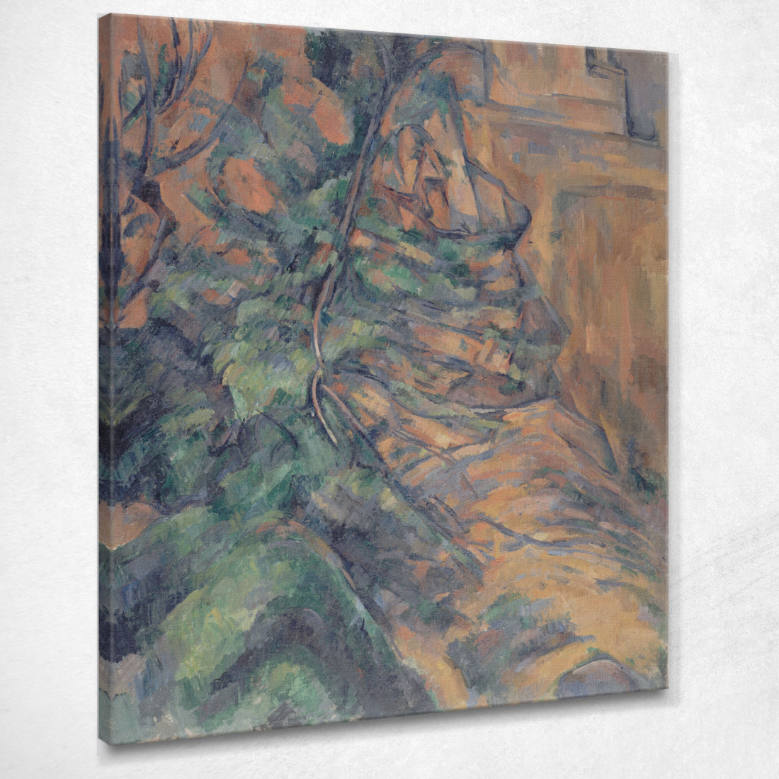 Rocce E Rami A Bibémus Paul Cézanne pcz204 quadro stampato su tela