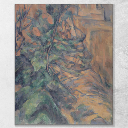 Rocce E Rami A Bibémus Paul Cézanne pcz204 quadro stampato su tela