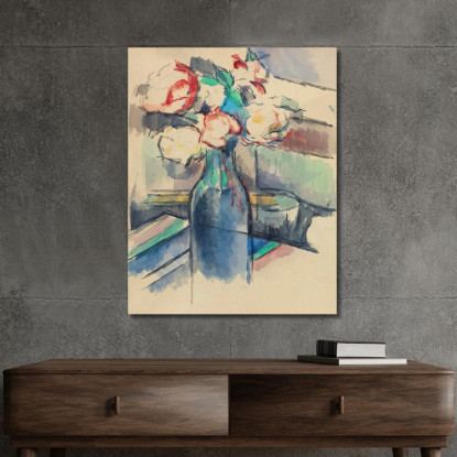 Rose In Bottiglia Recto Paul Cézanne pcz206 quadro stampato su tela