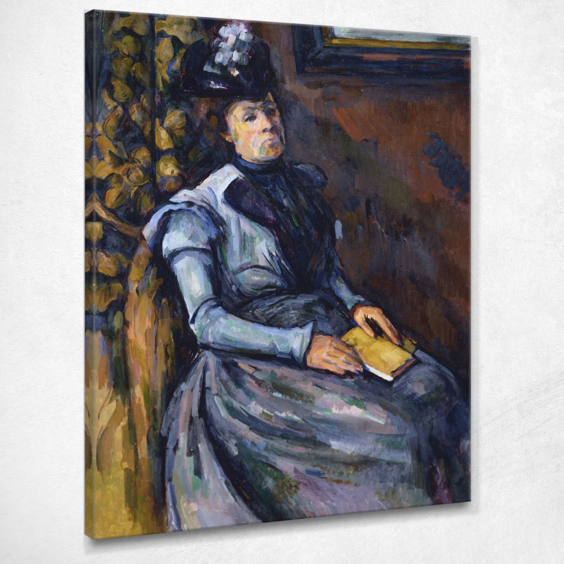 Donna Seduta In Blu Paul Cézanne pcz207 quadro stampato su tela