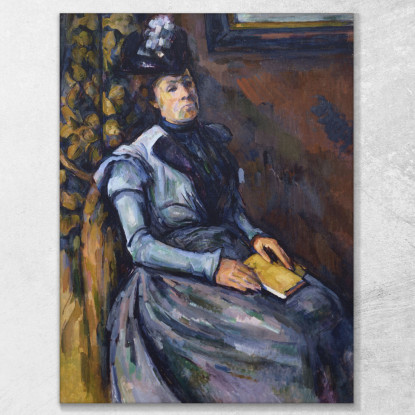 Donna Seduta In Blu Paul Cézanne pcz207 quadro stampato su tela