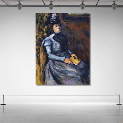 Donna Seduta In Blu Paul Cézanne pcz207 quadro stampato su tela