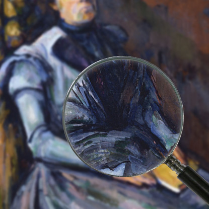 Donna Seduta In Blu Paul Cézanne pcz207 quadro stampato su tela