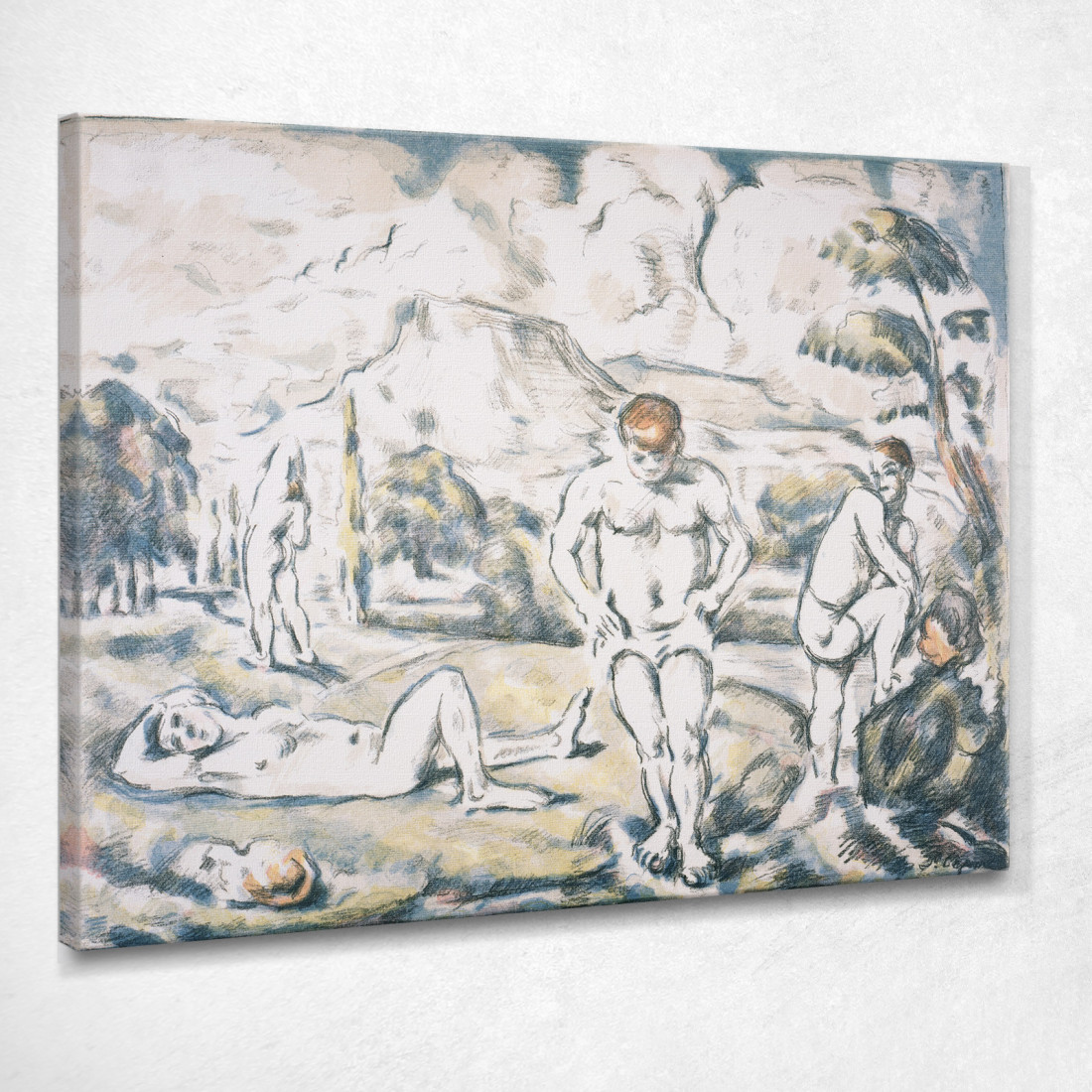 Le Bagnanti 2 Paul Cézanne pcz221 quadro stampato su tela
