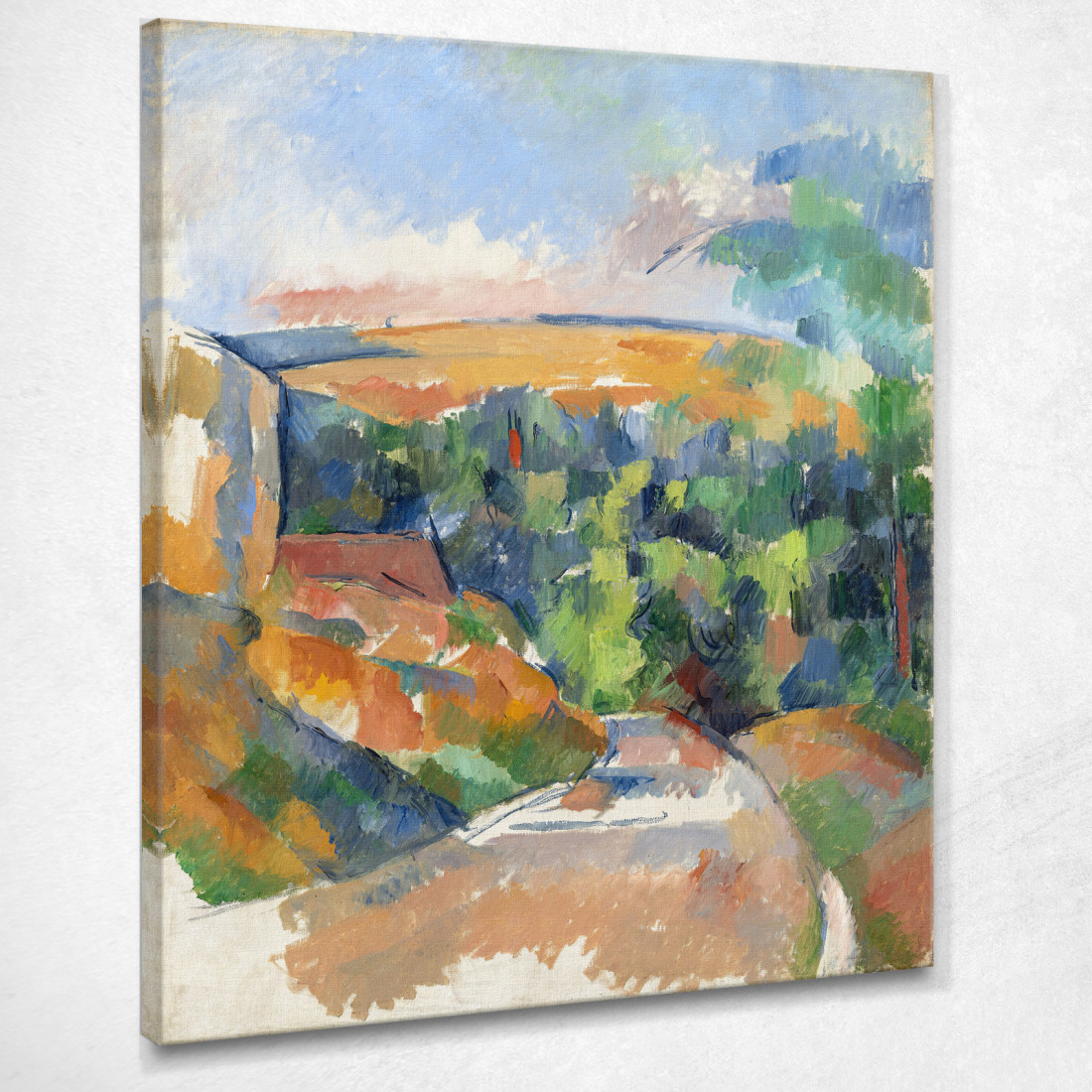 La Curva Della Strada Paul Cézanne pcz224 quadro stampato su tela