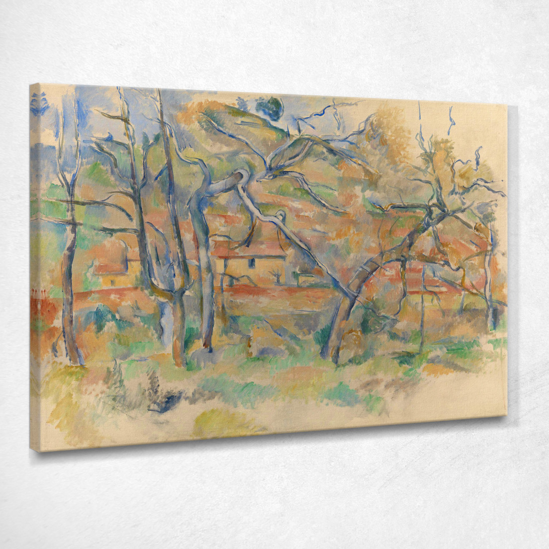 Alberi E Casa Provenza Paul Cézanne pcz236 quadro stampato su tela