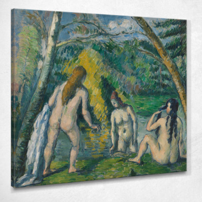 Tre Bagnanti Paul Cézanne pcz237 quadro stampato su tela