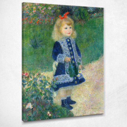 Una Ragazza Con Un Annaffiatoio Pierre-Auguste Renoir par1 quadro stampato su tela