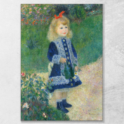 Una Ragazza Con Un Annaffiatoio Pierre-Auguste Renoir par1 quadro stampato su tela