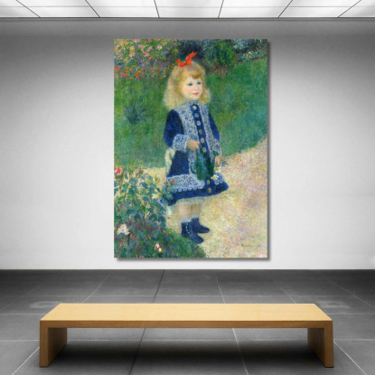 Una Ragazza Con Un Annaffiatoio Pierre-Auguste Renoir par1 quadro stampato su tela