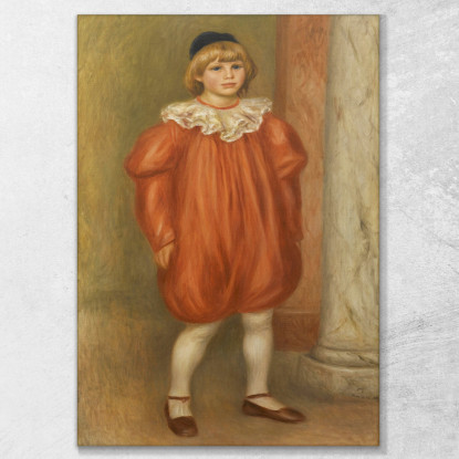 Claude Renoir In Costume Da Clown Pierre-Auguste Renoir par5 quadro stampato su tela