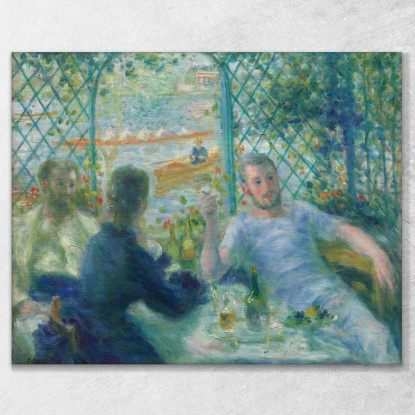 Pranzo Al Ristorante Fournaise Pierre-Auguste Renoir par16 quadro stampato su tela