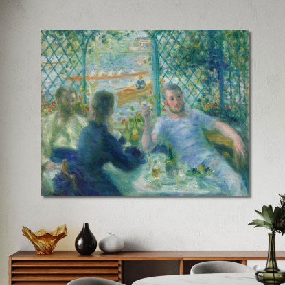 Pranzo Al Ristorante Fournaise Pierre-Auguste Renoir par16 quadro stampato su tela