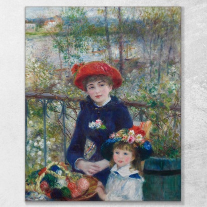 Sulla Terrazza Pierre-Auguste Renoir par19 quadro stampato su tela