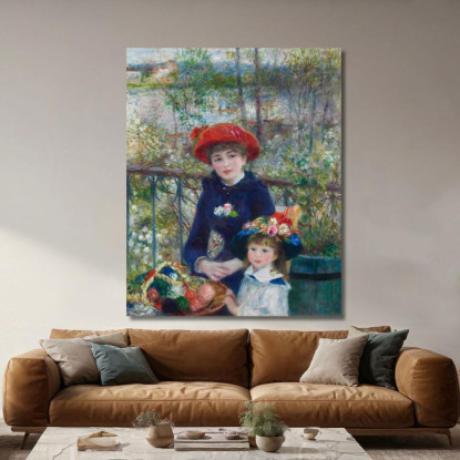 Sulla Terrazza Pierre-Auguste Renoir par19 quadro stampato su tela