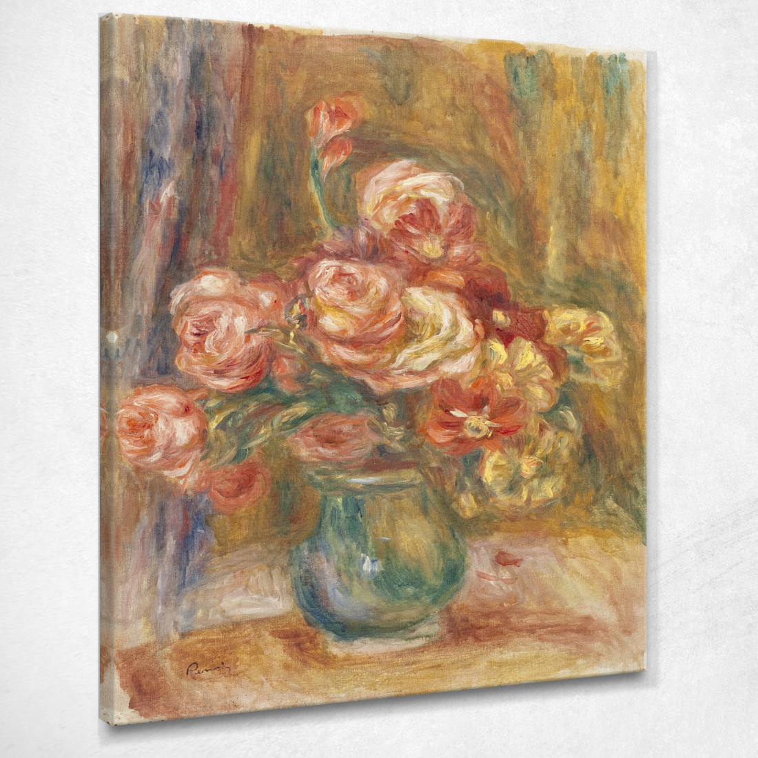 Vaso Di Rose Pierre-Auguste Renoir par33 quadro stampato su tela