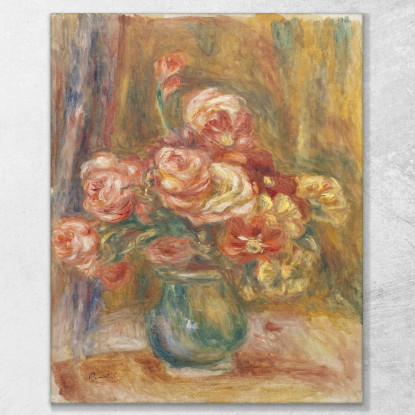 Vaso Di Rose Pierre-Auguste Renoir par33 quadro stampato su tela