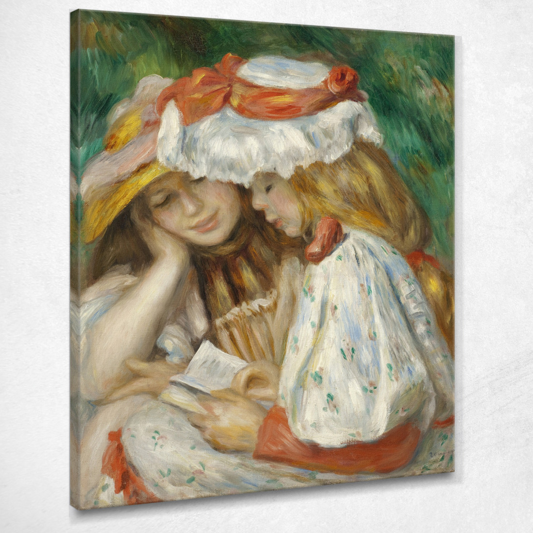 Due Ragazze Che Leggono Pierre-Auguste Renoir par35 quadro stampato su tela