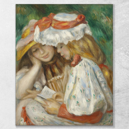 Due Ragazze Che Leggono Pierre-Auguste Renoir par35 quadro stampato su tela