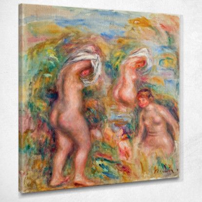 Bagnanti Pierre-Auguste Renoir par41 quadro stampato su tela