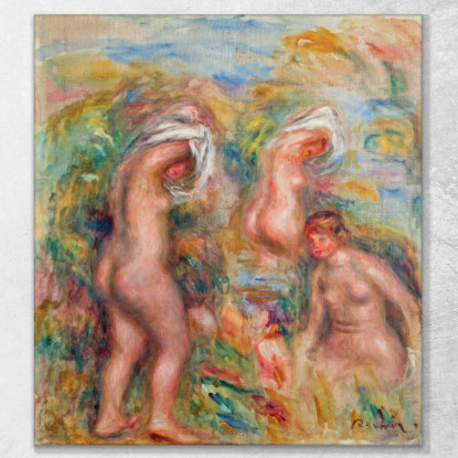 Bagnanti Pierre-Auguste Renoir par41 quadro stampato su tela