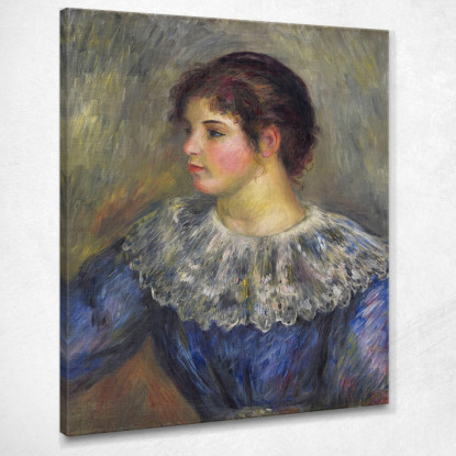 Ritratto A Busto Di Giovane Donna Pierre-Auguste Renoir par49 quadro stampato su tela