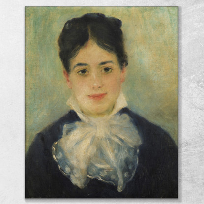 Signora Sorridente Ritratto Di Alphonsine Fournaise 1875 Pierre-Auguste Renoir par61 quadro stampato su tela