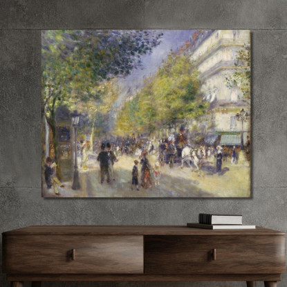 I Grandi Boulevard Pierre-Auguste Renoir par62 quadro stampato su tela