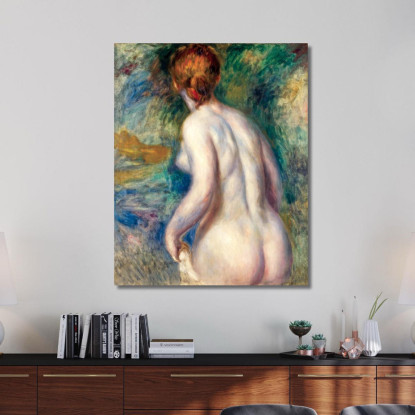 Nudo Visto Di Spalle Pierre-Auguste Renoir par71 quadro stampato su tela