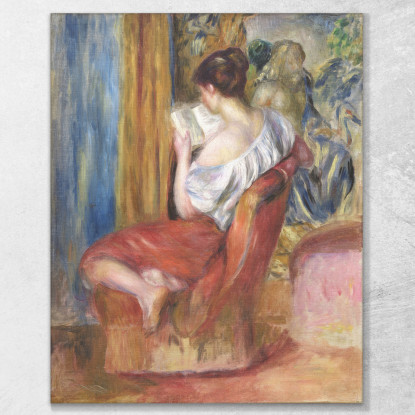 Donna Che Legge 1900 Pierre-Auguste Renoir par100 quadro stampato su tela