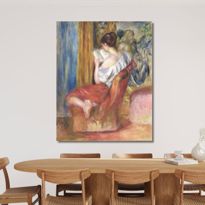 Donna Che Legge 1900 Pierre-Auguste Renoir par100 quadro stampato su tela