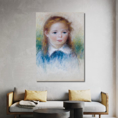 Ritratto Di Ragazza 1880 Pierre-Auguste Renoir par102 quadro stampato su tela
