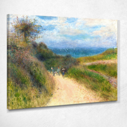 Strada Per Berneval 1880 Pierre-Auguste Renoir par103 quadro stampato su tela